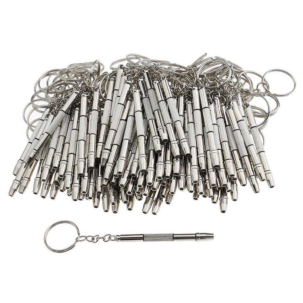 100-Piece 4-in-1 Mini Eyeglass Screwdriver SetPhillips, Flathead, Hex Bits  Portable Eyewear Repair Tool Kit for Glasses, Sunglasses, Watches & Small Electronics  Compact Travel Size