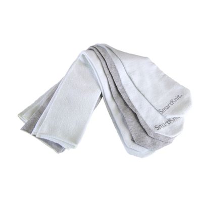 SMARTKNIT Seamless AFO Interface Socks 3 Pack - Adult Regular - White White & Gray