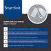 SMARTKNIT Seamless AFO Interface Socks 3 Pack - Adult Regular - White White & Gray view 4