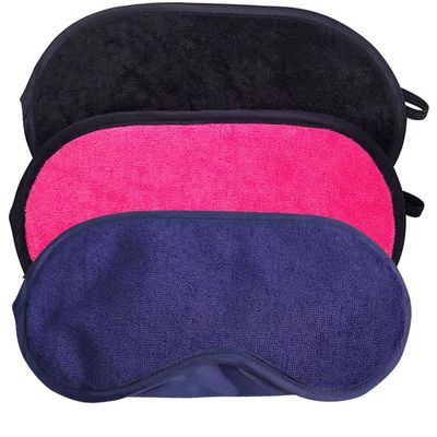 3 Pack Soft Microfiber Terry Cloth Sleep Mask Set Eye Blindfold Cover for Travel,Office Nap,Sleeping,Relieve Stress