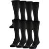MediPeds unisex-adult Crew Socks With Non-Binding Top and Cushion, Multipairs, Black (8-pairs), Shoe Size: Men's 7-12; Women's 10-13 view 1