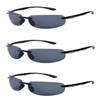 Pink Ribbon Shades, Inc. 3 Pair Sport Wrap Rimless Bifocal (3 Pair Black, 2.00) view 1