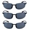 Pink Ribbon Shades, Inc. 3 Pair Sport Wrap Rimless Bifocal (3 Pair Black, 2.00) view 2