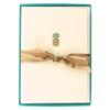 Graphique Pineapple La Petite Presse Boxed Notecards - 10 Embellished Gold Foil Pineapple Blank Cards with Matching Envelopes, 3.25" x 4.75" view 1