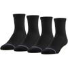 MediPeds unisex-adult Quarter Socks With Non-Binding Top and Cushion, Multipairs, Black (4-pairs), Shoe Size: Men's 6-9; Women's 6-10 view 1