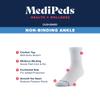 MediPeds unisex-adult Quarter Socks With Non-Binding Top and Cushion, Multipairs, Black (4-pairs), Shoe Size: Men's 6-9; Women's 6-10 view 2