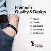 Smarter LifeStyle Elegant Titanium Magnetic Bracelet for Men And Women- Adjustable Bracelet Length with Sizing Tool for Perfect Fit, Women Mens Bracelet (Black) view 2