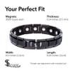 Smarter LifeStyle Elegant Titanium Magnetic Bracelet for Men And Women- Adjustable Bracelet Length with Sizing Tool for Perfect Fit, Women Mens Bracelet (Black) view 3