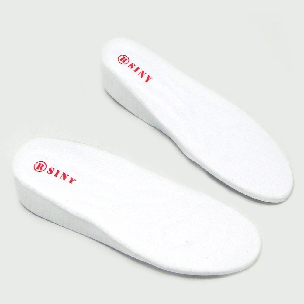 SINY Men Full Length Orthotic Shoe Insoles 2cm Heel Pain Flat Foot Care 0.8" White Cushion