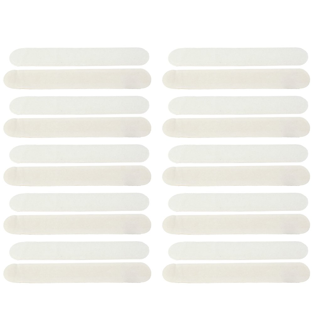 20-Pack Moisture Absorbing Single Use Hat Liners - Peel & Instant Stick on Inside Rim of Any Hat, Cap or Collar, White