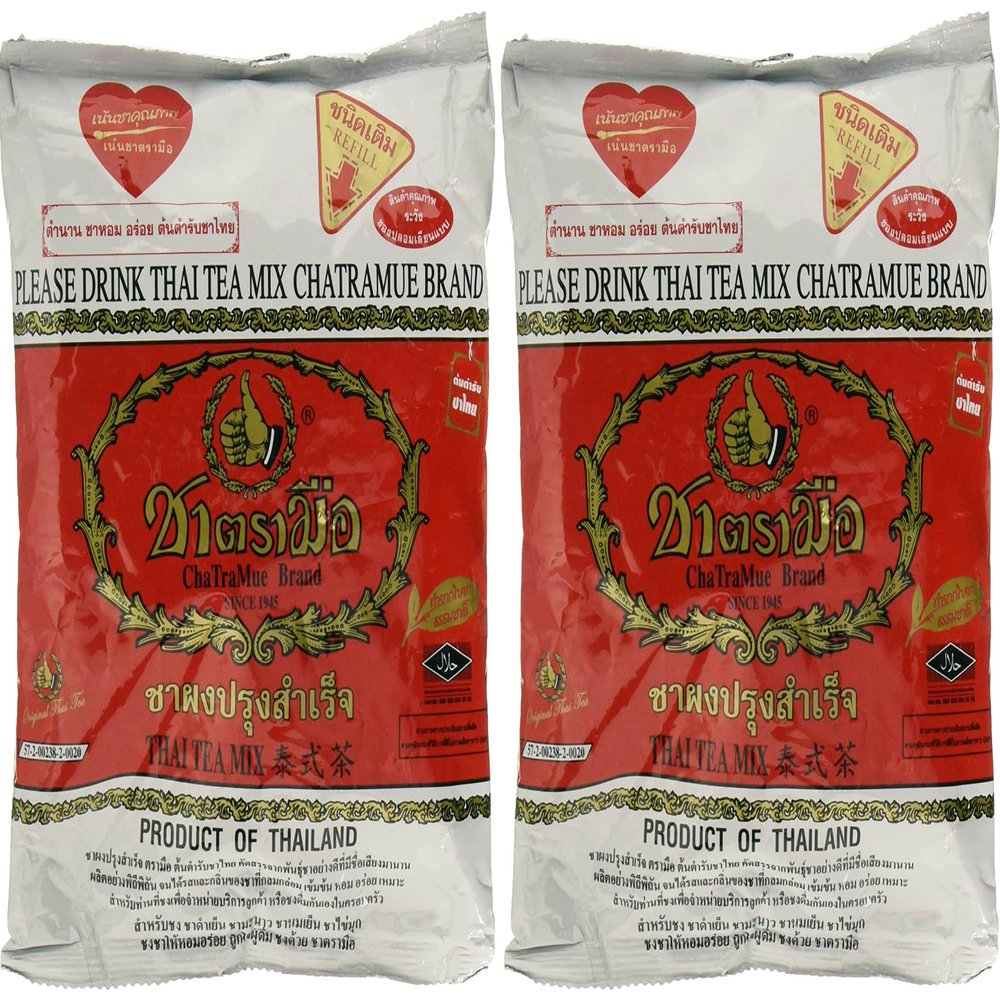 Number-One ChaTraMue Original Thai Iced Tea Mix 400g Bag, Pack of 2