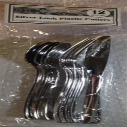 Silver Look Plastic Cutlery