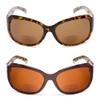 Pink Ribbon Shades, Inc. 2 Pair Oversized Jackie O Bifocal Reading Glasses Sunglasses (2 Pair Brown/Tortoise, 2.00) view 1