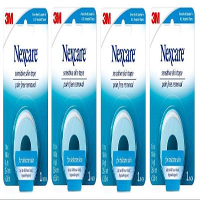 3M Nexcare Sensitive Skin Tape 1inx4yds (Pack of 4)