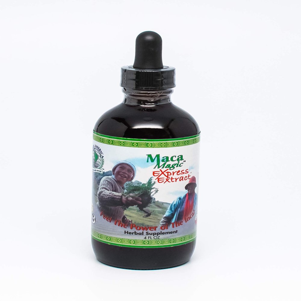Maca Magic Express Energy Maca Extract Drink Supplement in Glass Bottle with Glass Dropper (2 fl oz)