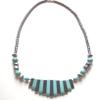 Gifts by Lulee, LLC Hematite and Turquoise Piano Necklace Elegant for all ocassions hematite improves blood circulation view 2