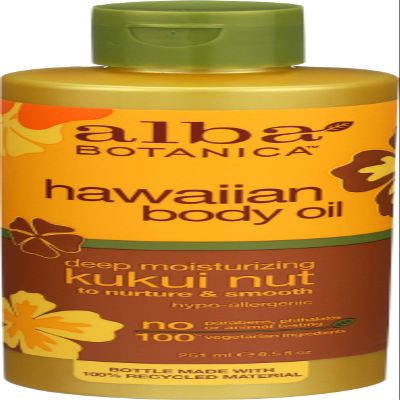 Alba Botanica Massage Oil Kukui Nut Net WT 8.5 oz