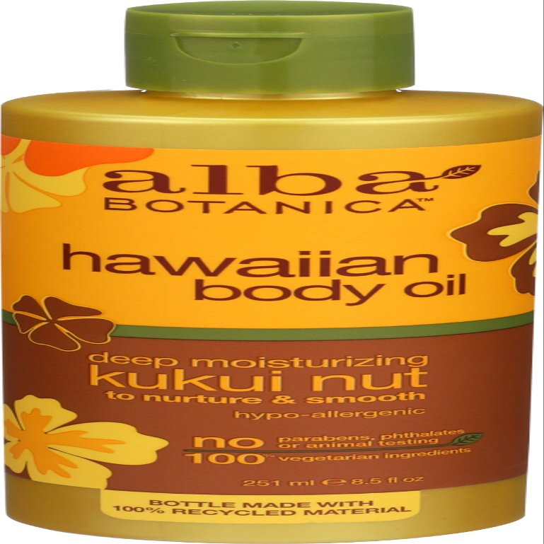 Alba Botanica Massage Oil Kukui Nut Net WT 8.5 oz