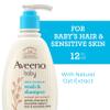 Aveeno Baby Daily Moisture Gentle Body Wash & Shampoo with Oat Extract, 2-in-1 Baby Bath Wash & Hair Shampoo, Tear- & Paraben-Free for Hair & Sensitive Skin, Lightly Scented, 12 fl. oz view 2