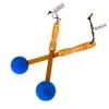 CanDo Percussion Massagers 2 Pack Manual Ball Massage, Flexible Stick Massage Tools for Sore Muscles, Back, Shoulders, Neck, Legs, and Total Body with Comfort Grip Wood Handles, Blue view 1