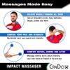 CanDo Percussion Massagers 2 Pack Manual Ball Massage, Flexible Stick Massage Tools for Sore Muscles, Back, Shoulders, Neck, Legs, and Total Body with Comfort Grip Wood Handles, Blue view 3