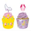 12-Count Cupcake Pick Decorations and Baking Cup Wrappers, Castle Fun view 1