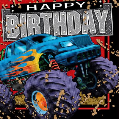 16-Count Paper Lunch Napkins, Mudslinger Happy Birthday
