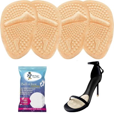 Metatarsal Pads | Metatarsal Pads for Women | Ball of Foot Cushions Forefoot Shoe Inserts Shoe Insole High Heels to Pain Relief, 2 Pairs