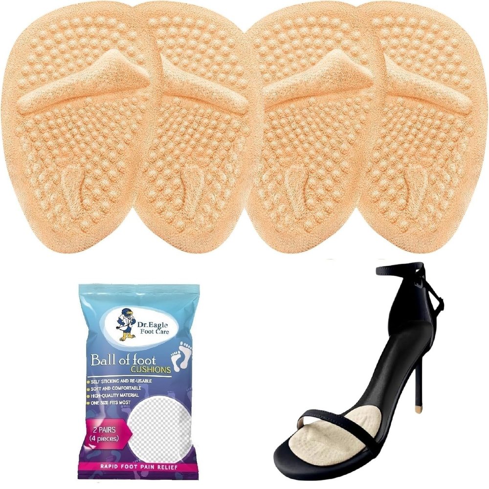 Metatarsal Pads | Metatarsal Pads for Women | Ball of Foot Cushions Forefoot Shoe Inserts Shoe Insole High Heels to Pain Relief, 2 Pairs