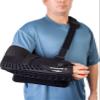 DonJoy UltraSling III Universal Fit Shoulder Support Sling with Soft Padded Adjustable Straps and Quick Release Buckles (Large, Black)