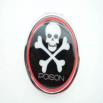 Metal Pill Case (Skull) With Mirror