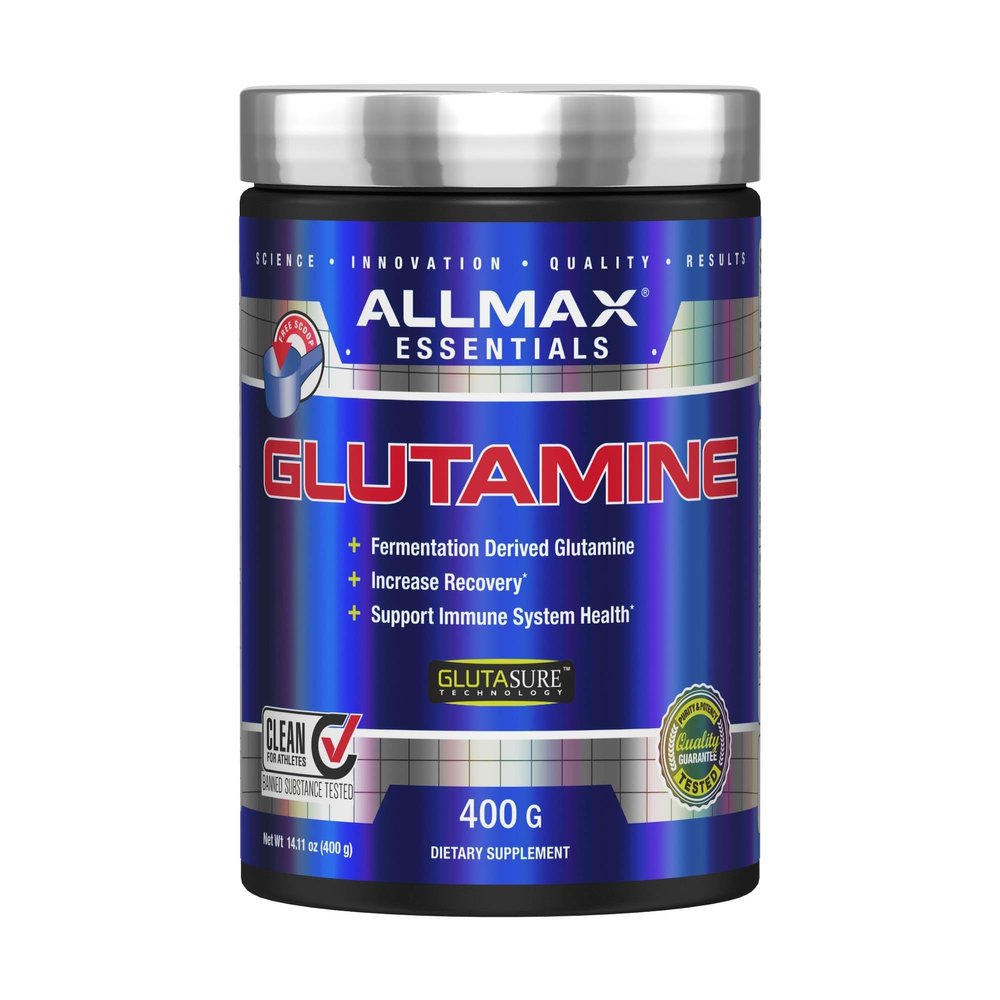 ALLMAX L Glutamine Powder 400g, Fermented L-Glutamine Powder Pure, Unflavored Glutamine Supplement for Gut Health, Recovery & Immune Support, Vegan, Gluten Free