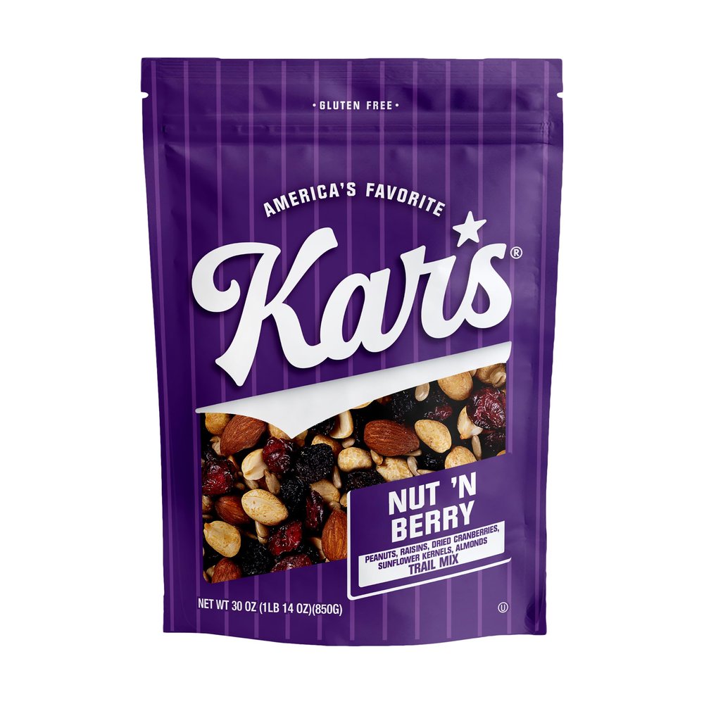 Kars Nuts Nut N Berry Trail Mix, 30 oz  Resealable Pouch (Pack of 1), Gluten-Free Trail Mix Snack