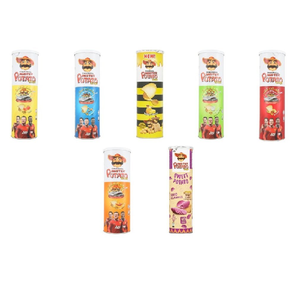 Mister Potato Crisps (Mix Flavour, 4 Cans)