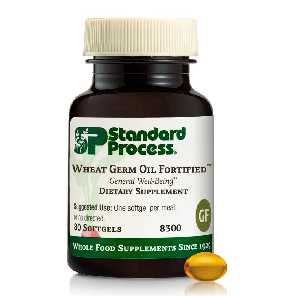 Standard Process Wheat Germ Oil Fortified - Immune Support Supplement to Aid Antioxidant Activity - Gluten-Free, Non-Dairy & Non-Soy - 80 Softgels (80 Servings)