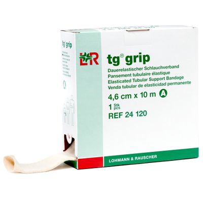 Lohmann & Rauscher Tg Grip, Size A, 4.57cm x 10m, Elasticated Tubular Compression Bandage for Light & Comfortable Support, Sleeve for Sprains, Strains, Soft Tissue Injuries, Skin Friendly Stockinette