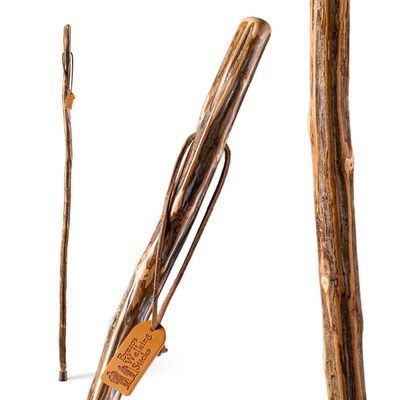 Brazos Rustic Wood Walking Stick, Ironwood, Traditional Style Handle, for Men & Women, Made in The USA, 55"