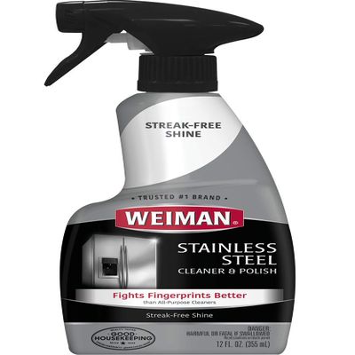 Weiman Stainless Steel Cleaner and Polish Trigger Spray, 12 Fl Oz (Pack of 6)