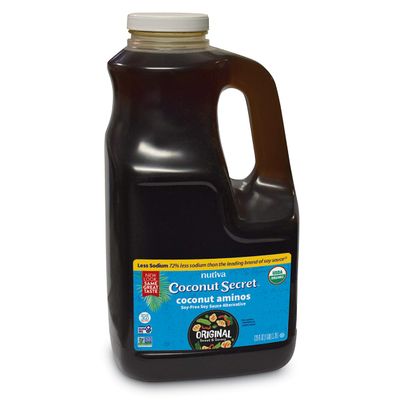 Coconut Secret Coconut Aminos - 128 fl oz - Low Sodium Soy Sauce Alternative, Low-Glycemic - Organic, Vegan, Non-GMO, Gluten-Free, Kosher - Keto, Paleo, Whole 30 - 768 Servings