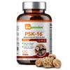 Biogenuine PSK-16 Mushroom Supplement Capsules 1070 mg 120 Tablets - 15 Multi Mushroom Blend Pills Including Shitake, Reishi, Maitake, Turkey Tail - Mushroom Immune Complex with Vitamin C view 1