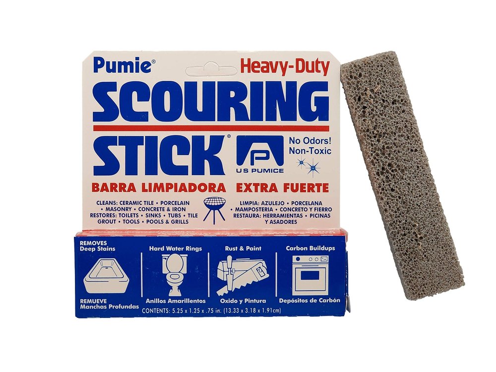 PUMIE Pumice Scouring Stick for Cleaning Toilet Rings Stain & Hard Water Rings, Tough Bathroom, Pools & Tubs, Extra Strong Heavy Duty Pumice Stone for Toilet Cleaning, Rust, Grills & Ovens- Pack of 12