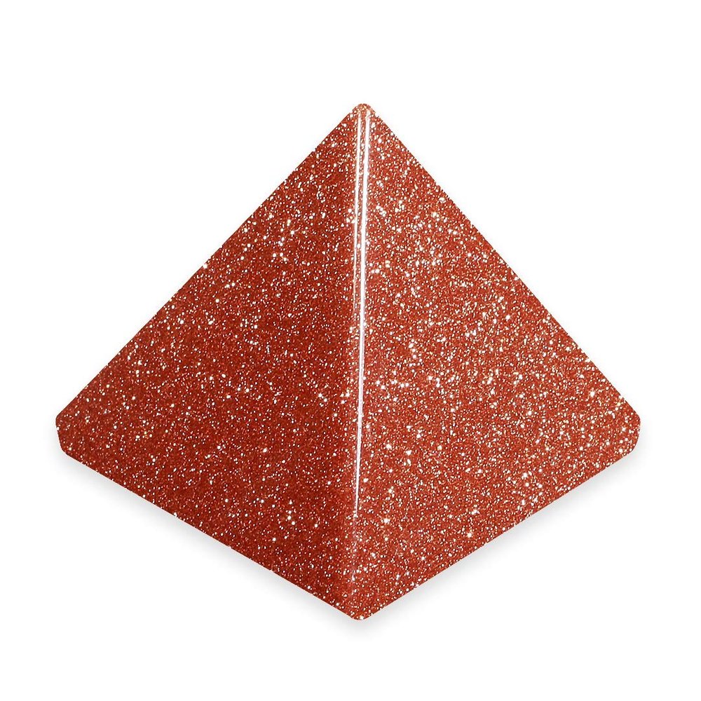CrystalAge Red Goldstone Pyramid - YGR2 - Mini