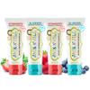 Jack N' Jill Natural Toothpaste for Baby and Infants - Fluoride Free Training Toothpaste, 40% Xylitol, BPA Free - Strawberry & Blueberry, 1.76 oz (Pack of 4) view 1