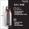 SIGG - Insulated Water Bottle - Thermo Flask Hot & Cold ONE Brushed - with Tea Infuser - Leakproof - BPA Free - 18/8 Stainless Steel - 10 oz view 2