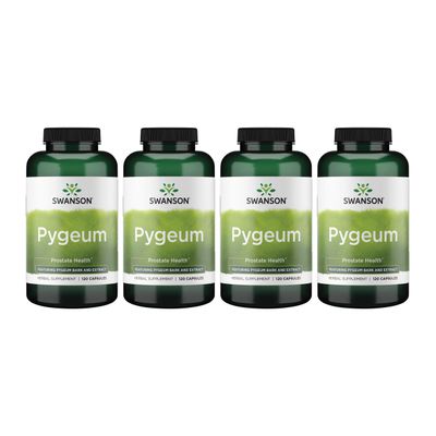 Swanson Pygeum - Herbal Supplement - Men's Health Supplement - (120 Capsules Each, 400 mg) 4 Pack