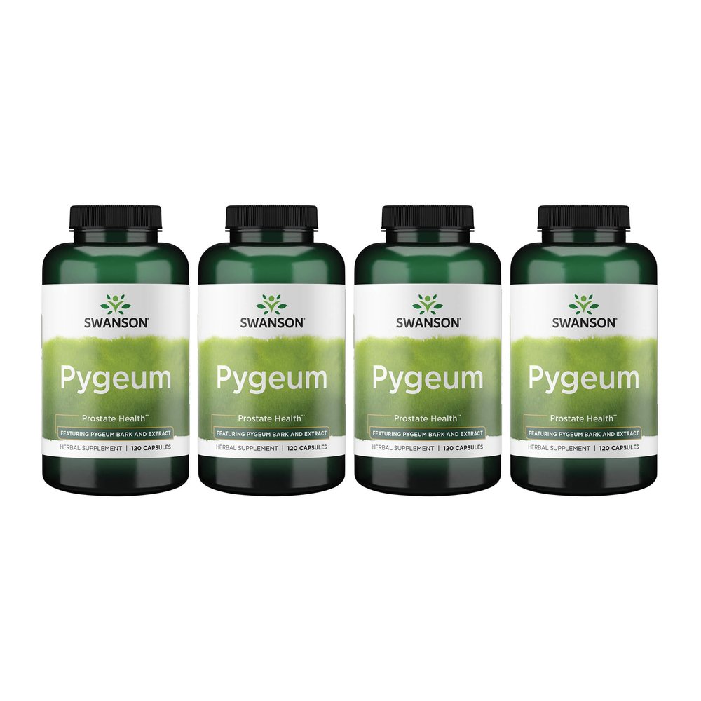 Swanson Pygeum - Herbal Supplement - Men's Health Supplement - (120 Capsules Each, 400 mg) 4 Pack