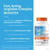 Doctor's Best Fast Acting Arginine Complex - L Arginine Supplements for Men & Women, Helps Nitric Oxide Level, Blood Flow & Cardiovascular Health Support, 1500 mg Per Serving, Vegan - 60 Tablets view 2