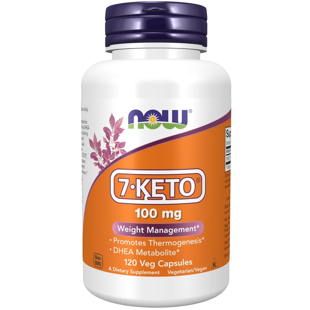 NOW Supplements, 7-Keto (DHEA Acetate-7-one) 100 mg, 120 Veg Caps