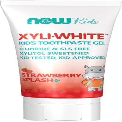 Now Foods, Solutions, XyliWhite, Kids Toothpaste Gel, Strawberry Splash, 3 oz (85 g), Pack of 5
