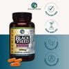 Amazing Herbs Premium Black Seed Oil Capsules - High Potency, Cold Pressed Nigella Sativa Aids in Digestive Health, Immune Support & Brain Function - 60 Count, 1250mg view 4